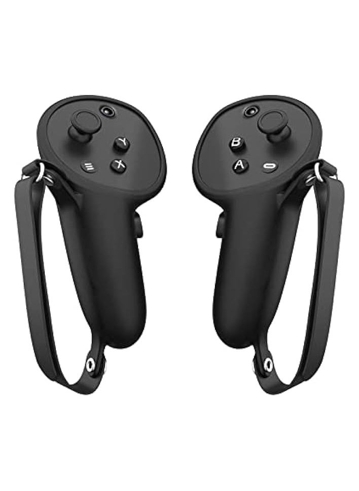 PROMASS Compatible with  Pro Accessories,  Pro Controller Grips Cover Protector, Silicone Grip Cover Protector for Oculus Quest Touch Pro Controllers, with Knuckle Straps  - Image 1