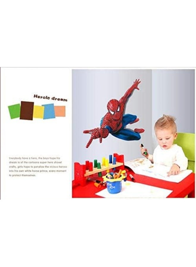 BPA Children Cartoon Wall Decals Removable Spiderman Wall Stickers - Image 5