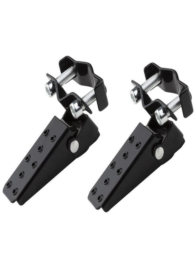 NFSpeeding A Pair Universal Foldable Foot Pedals for Motorcycle Universal Frame Clamp-On Type Folding Foot Pegs for MTB ATV Scooter Motorcycle - Image 1