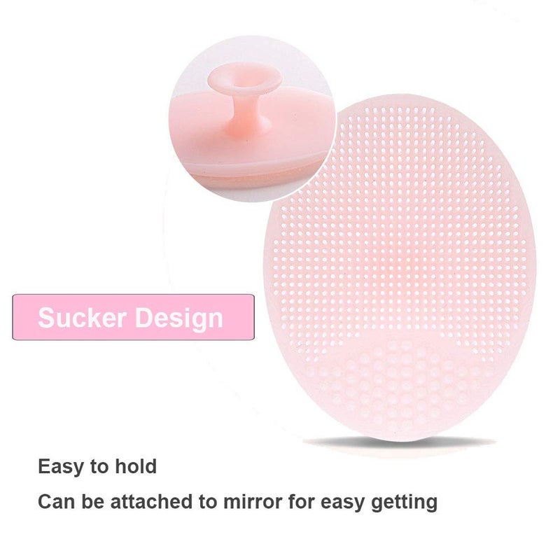 Finrray 3PCS Silicone Exfoliating Lip Brush 2 in 1 Double-Sided Soft & 2PCS Facial Cleaning Brushes Pad for Smoother and Fuller Lip Appearance Cleanning Blackhead - Image 3