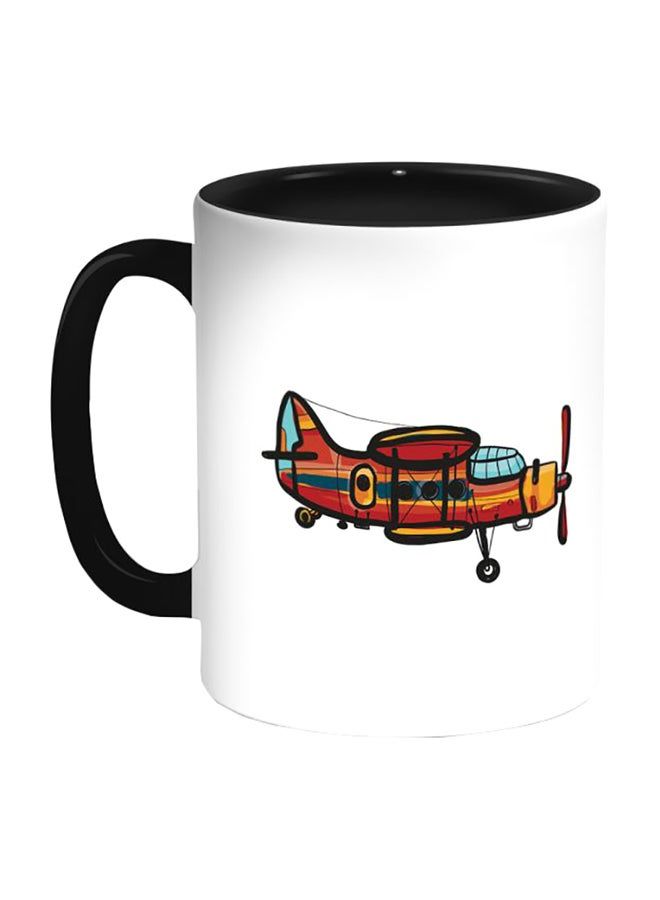 RKN War Plane Printed Mug Black/White - Image 1