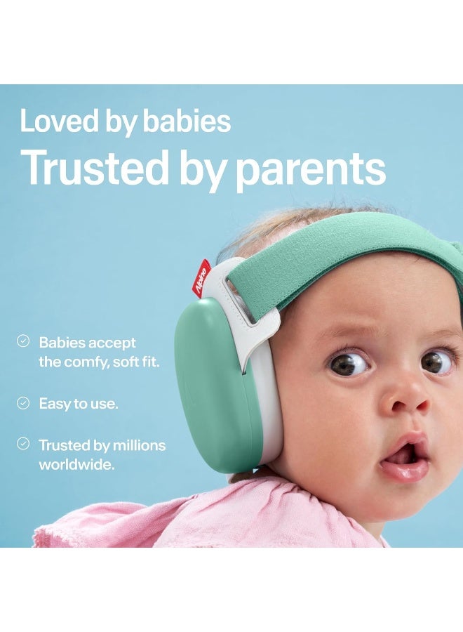 ALPINE HEARING PROTECTION Alpine Muffy Baby Comfort - Protects Hearing for Babies and Toddlers - CE & ANSI Certified - Unique Headband for Safe fit & Comfort - Multi-adjustable for Ages 3-48 Months, 24dB Sound Reduction, Green - Image 4