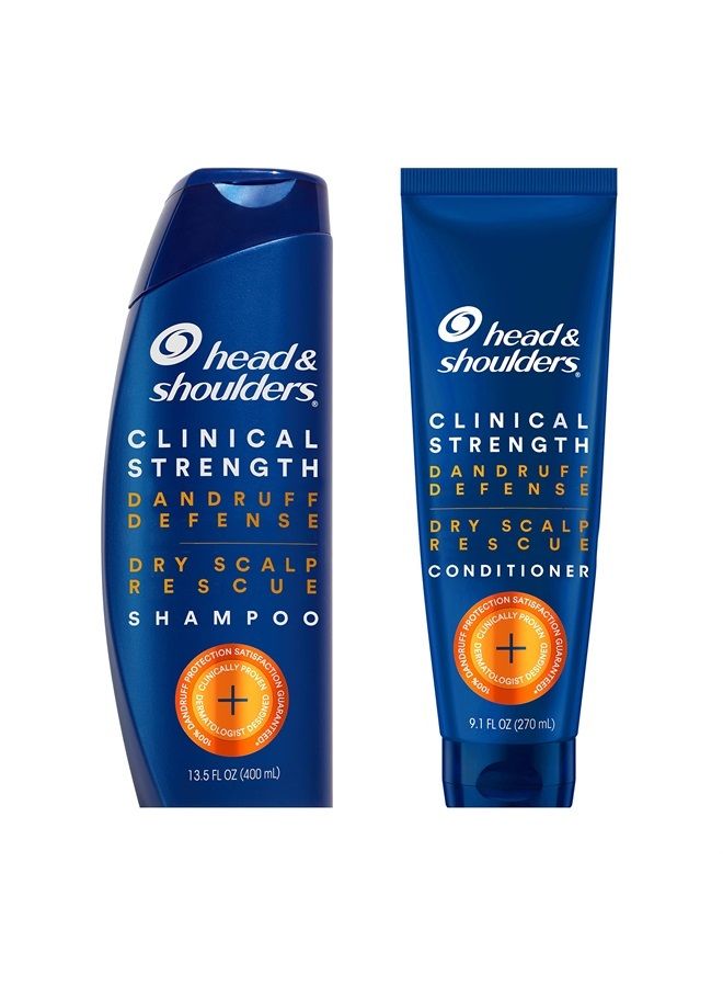 Head & Shoulders Anti-Dandruff Shampoo and Conditioner Set, Clinical Strength, Dry Scalp Rescue with Manuka Honey, 13.5 Fl Oz and 9.1 Fl Oz (Pack of 2) - Image 1