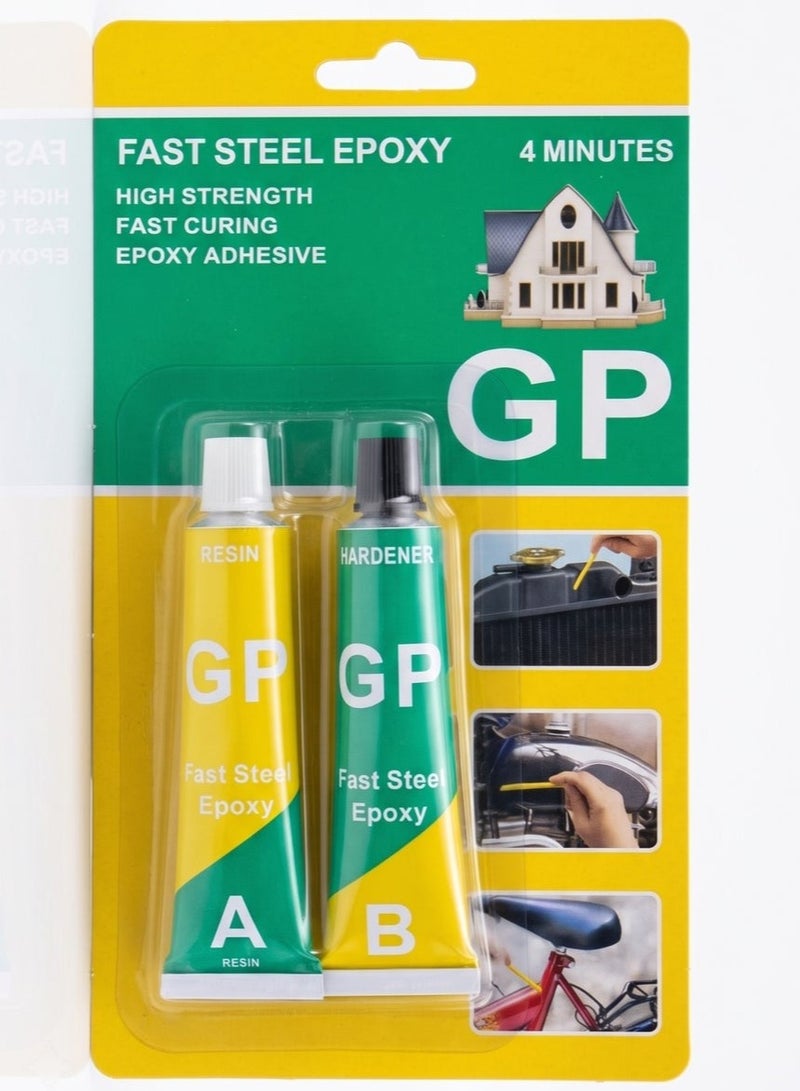 GP Fast Steel Epoxy - High Strength 4-Minute Quick Cure Adhesive 57g - Image 1