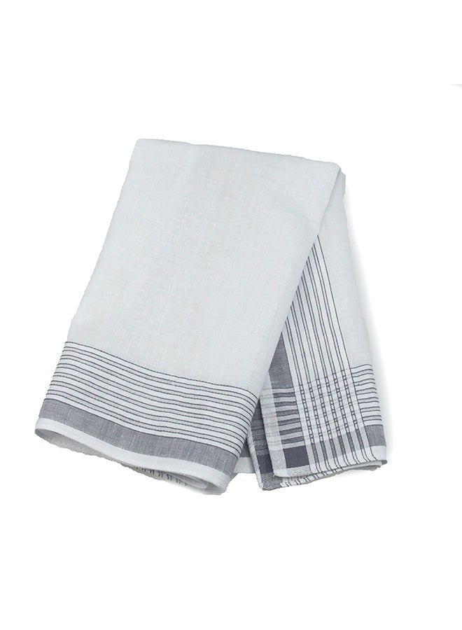 Cotton Square Handkerchief White - Image 2