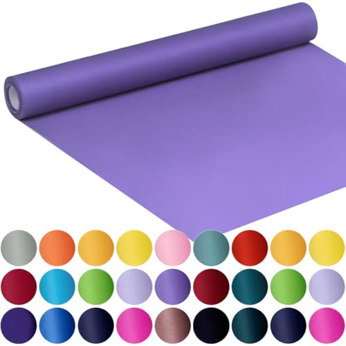 SMART&CASUAL 17.8" x 760" (63') Purple Kraft Craft Paper Roll for Gift Wrapping Bulletin Board Bouquet Flower Kids Art Packing Parcel Table Covering 80GSM 55LB (Purple, 17.8" x 63') - Image 1