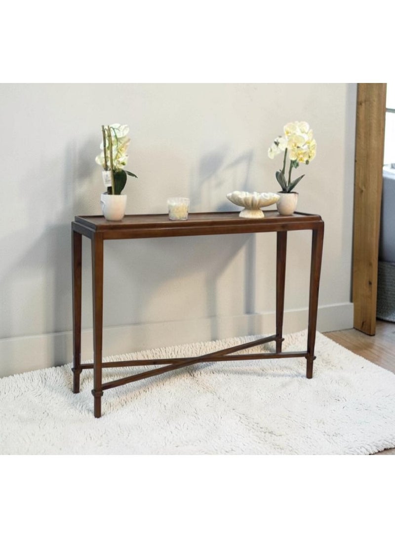 Modern Luxury Console Table Made of Natural Wood and Engineered Wood – 140×40×100 cm