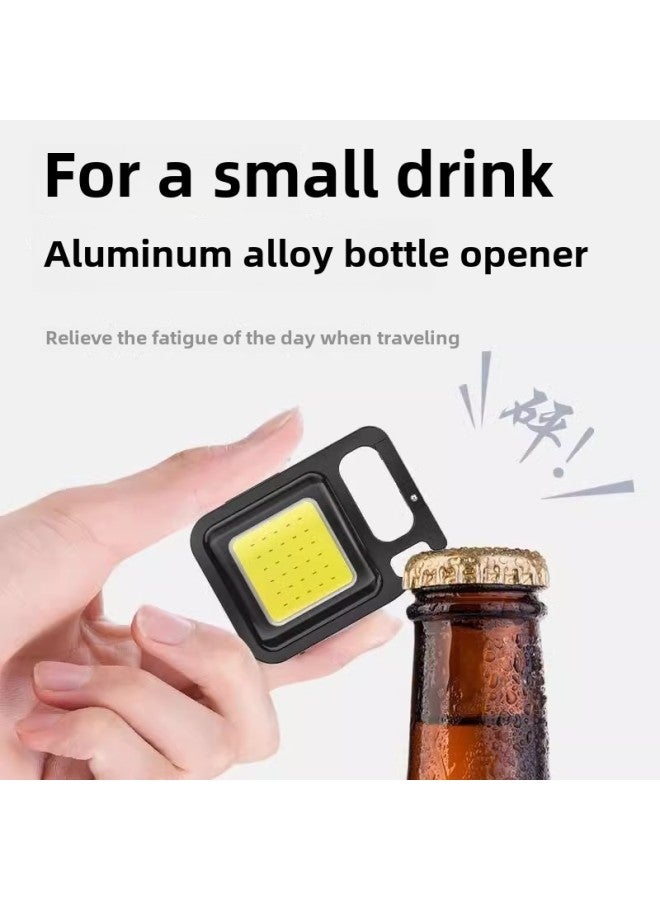 مصباح عمل على شكل سلسلة مفاتيح، ضوء قوي، مصباح يدوي صغير محمول متعدد الوظائف، مصباح ليد محمول للشحن للاستخدام المنزلي أو السكن الجامعي - مواصفات المنتج: بطارية طويلة العمر MAX إصدار 2560 وات COB، حبات ضوء متفجرة 30 ساعة من عمر البطارية - Image 5