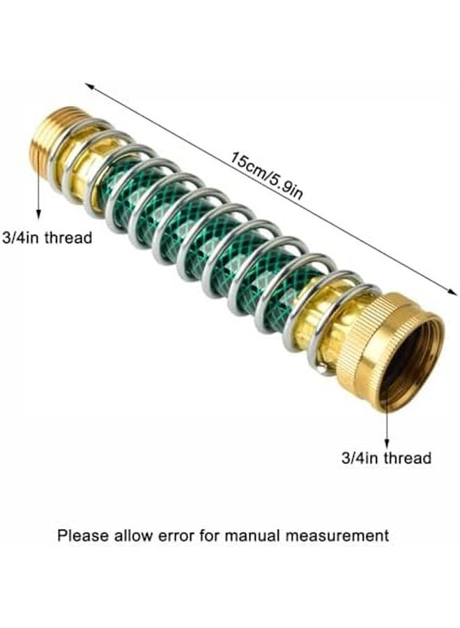 2 Pack Brass Garden Hose Protector Adapter with Coil Spring for Faucet Extension - Image 3