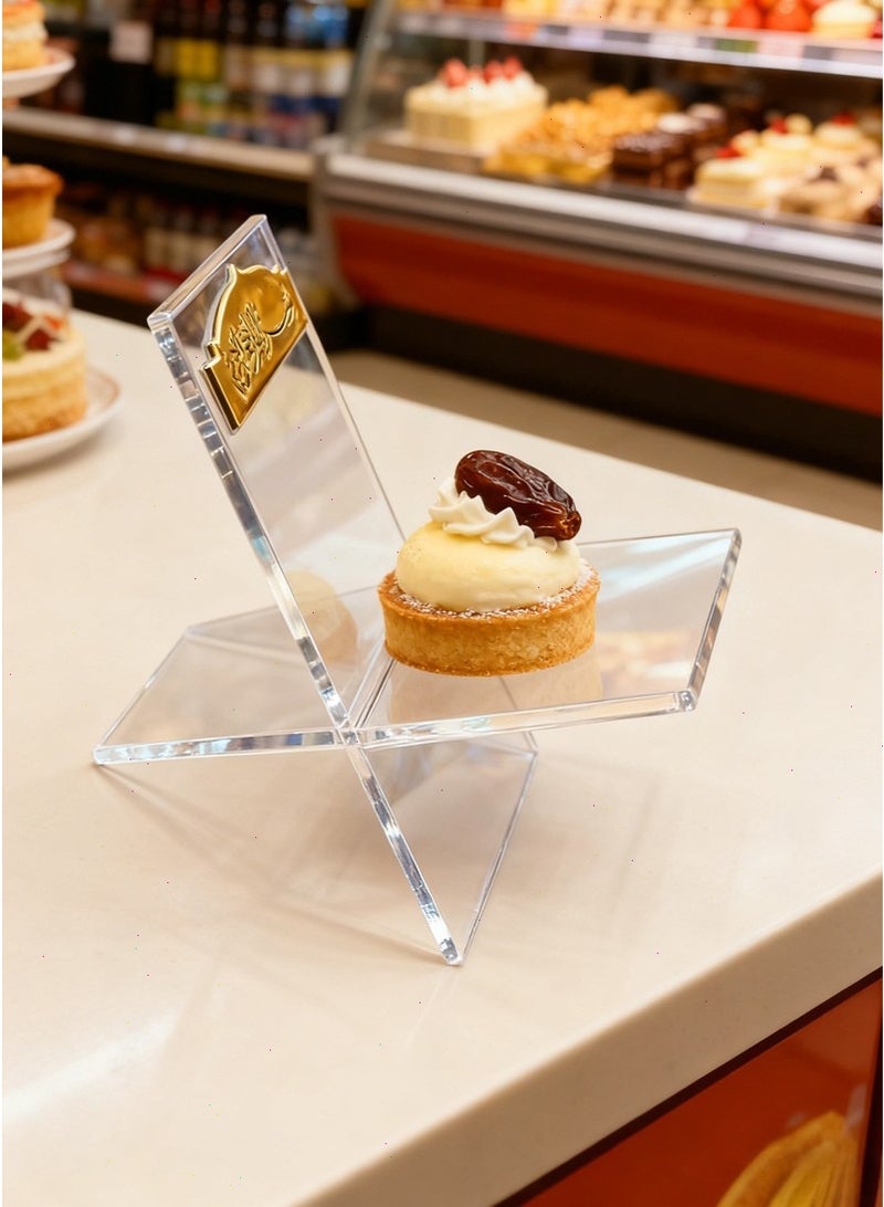 Ramadan Decorations Acrylic Food Display Stand - Premium Display Riser for Desserts, Chocolates, Candies & Dates | Elegant High-End Ritual Holder - Image 3