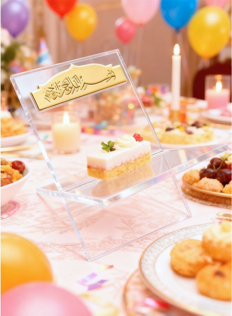 Ramadan Decorations Acrylic Food Display Stand - Premium Display Riser for Desserts, Chocolates, Candies & Dates | Elegant High-End Ritual Holder - Image 4