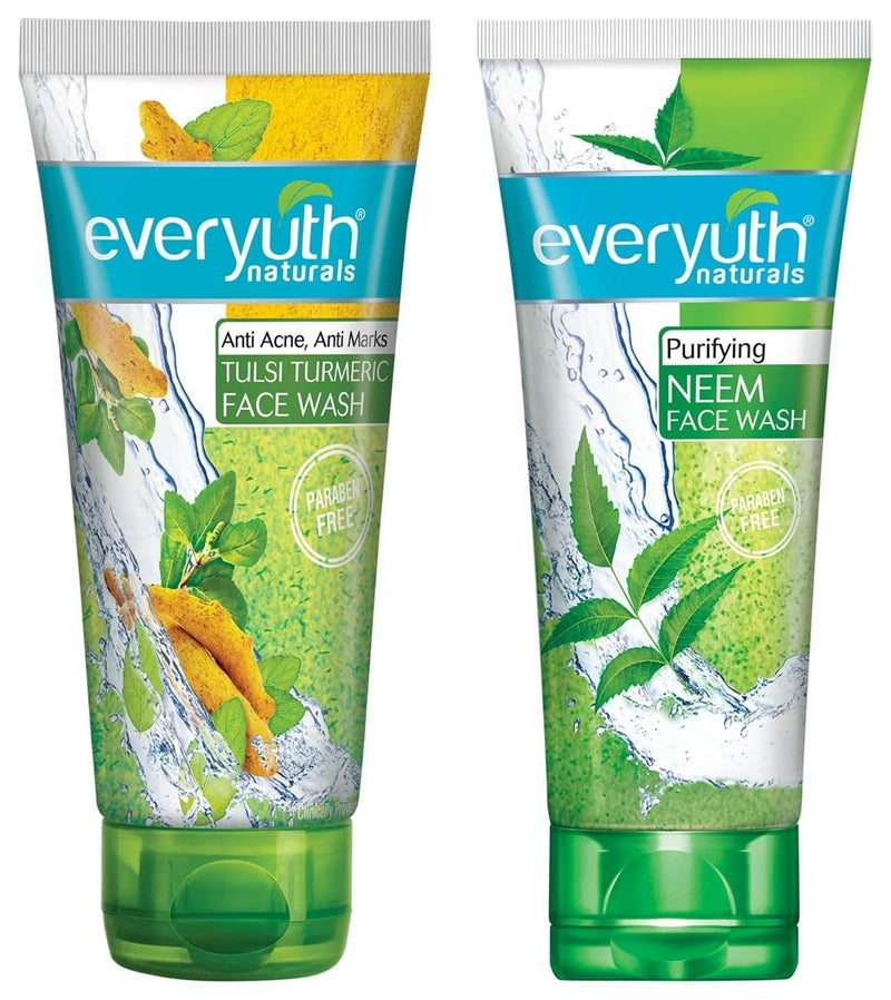 Everyuth Naturals Anti Acne Anti Marks Tulsi Turmeric Face Wash 150gm Tube Everyuth Naturals Purifying Neem Face Wash 150gm Tube - Image 1