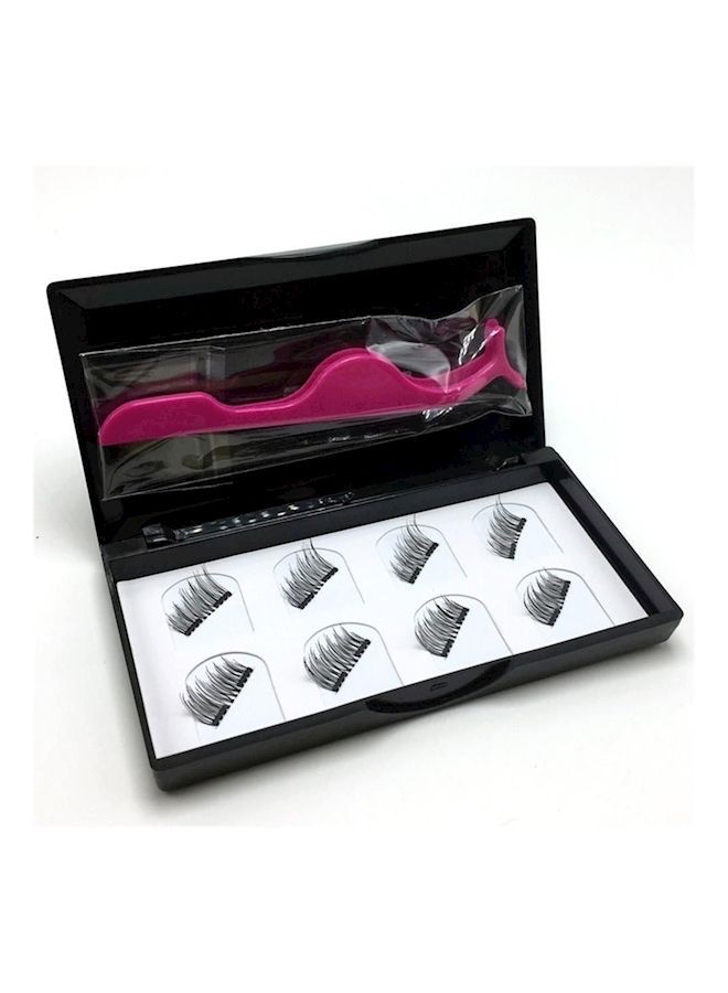 نيبمينينت رموش مستعارة مغناطيسية مكونة من 4 أزواج مع ملقط شعر أسود - Image 2