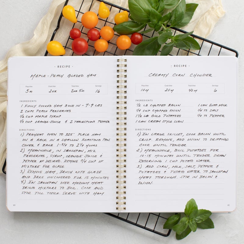 ZICOTO Aesthetic Recipe Book for 100+ Cherished Meals - Spacious 8.25 x 10" Notebook to Write In Your Own Recipes - Beautiful Blank Cookbook for Seamless Homemade Dish Planning - Image 3