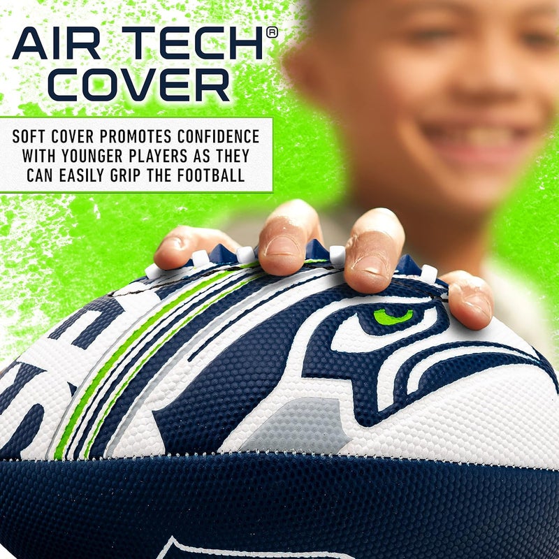 Franklin Sports كرات القدم المصغرة لفريق NFL - كرة قدم رسمية مرخصة من NFL بحجم 8.5" + مجموعة مضخة هواء - Image 3