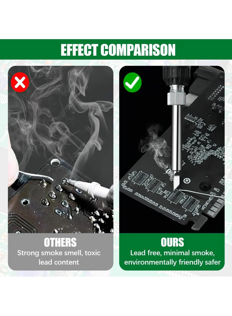 CMGTYYD Solder 0.8 mm, Solder Lead Free With Rosin Core (Sn99.3 Cu0.7), Soldering Wire With Flux 20 g, Solder Wire For Repair And DIY Of Electronic Electric Soldering Components (2 Pcs) - Image 2