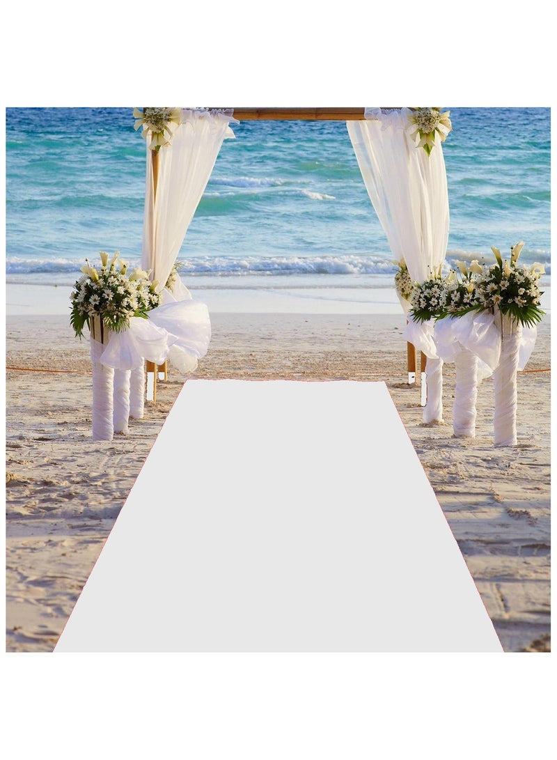 آنا سجادة بيضاء بطول 1 متر وعرض 10 أمتار لتزيين حفلات الزفاف وأعياد الميلاد في الأماكن الداخلية والخارجية - Image 5