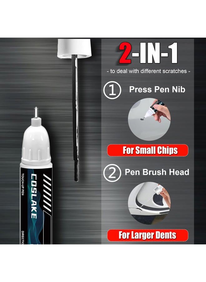 COSLAKE Car Touch Up Paint(Deep Crystal Blue Mica(42M)) for Mazda, Car Paint Scratch Repair Kit, Quick & Easy Solution to Repair, 2 in 1 Scratch Remover Pen with Color-Matched - Image 3