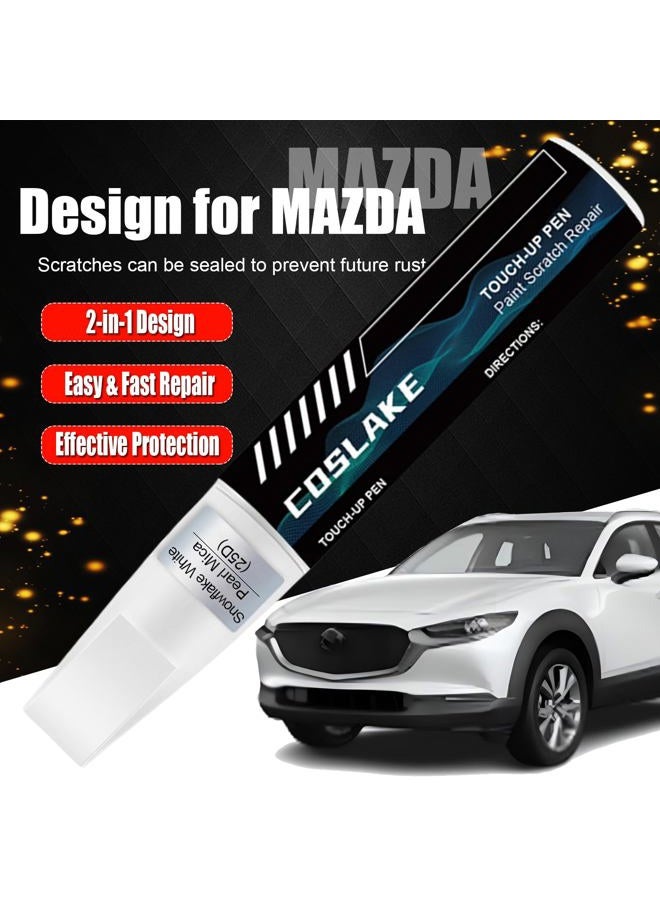 COSLAKE Car Touch Up Paint(Deep Crystal Blue Mica(42M)) for Mazda, Car Paint Scratch Repair Kit, Quick & Easy Solution to Repair, 2 in 1 Scratch Remover Pen with Color-Matched - Image 2