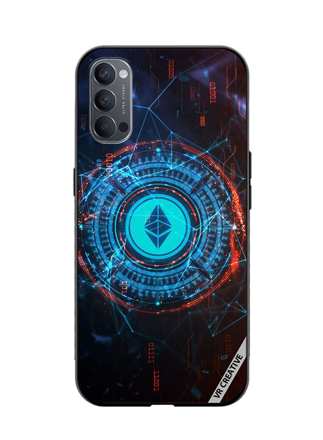 VR CREATIVE Protective Case Cover For Oppo Reno4 Pro 5G Ethereum Design Multicolour - Image 1