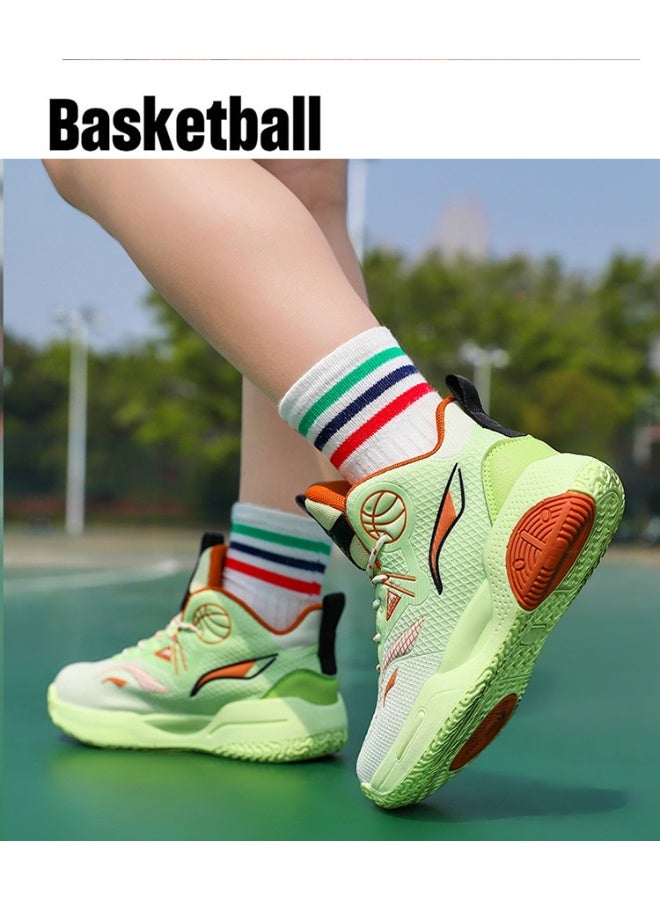 NIBEMINENT أحذية كرة السلة للأطفال أحذية رياضية تنفسية للأولاد أحذية تدريب عصرية للأطفال في كرة السلة - Image 3