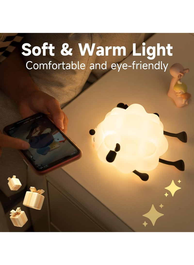 general Kids Rechargeable LED Night Light, 3 Levels Dimmable Baby Night Light, Food Grade Silicone Soft Lights Perfect Bedside Touch Lights - Image 5