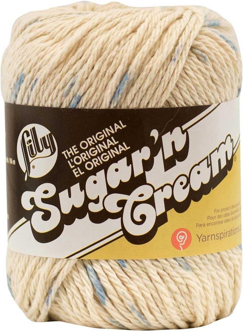 Lily Sugar 'N Cream The Original Ombre Yarn - 100% Cotton - 2 oz - Denim Blue - Machine Wash & Dry - Image 1