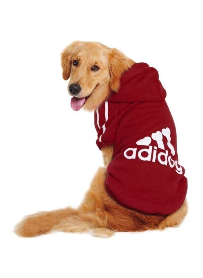 Generic Winter Autumn Coat With Hoodie Red XL - Image 4