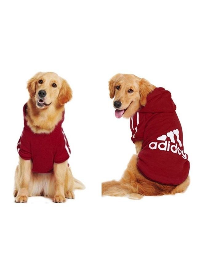 Generic Winter Autumn Coat With Hoodie Red XL - Image 3