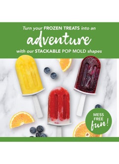 Stackable Classic Pop Molds Set of Four for Making MessFree Frozen Treats
