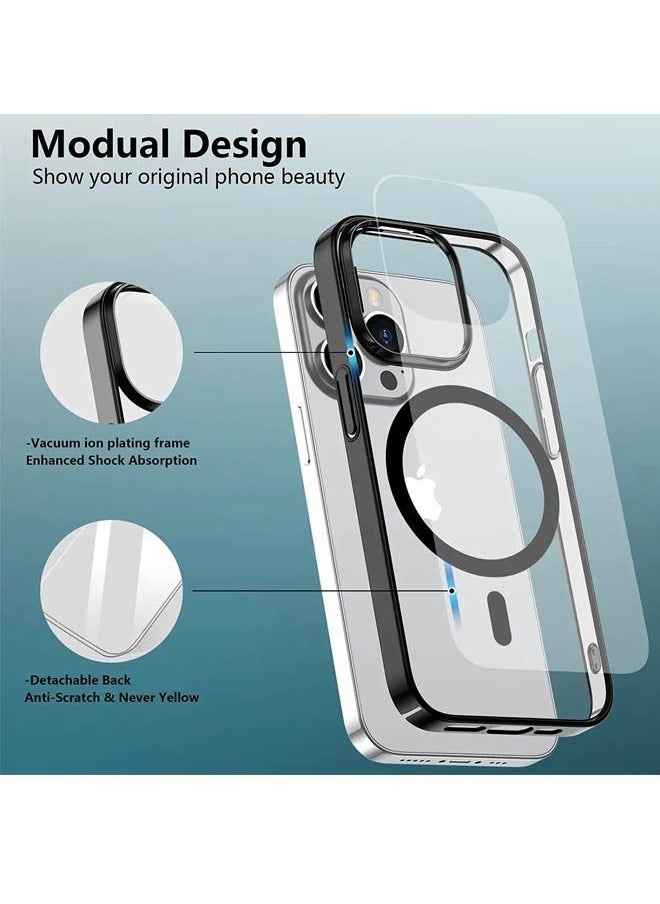 Rock Pow - iPhone 15 Pro Case Compatible with MagSafe Case Matte Magnetic Case Cover for iPhone 15 Pro 6.1 Drop Tested Shockproof Phone Case Anti-Scratch Oil&Fingerprint Resistant - Image 1
