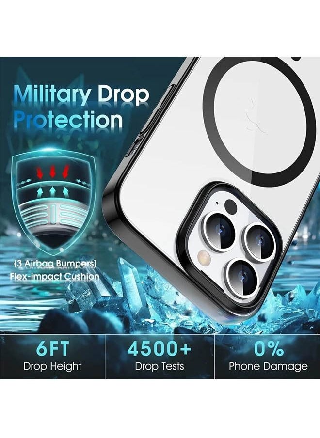 Rock Pow - iPhone 15 Pro Case Compatible with MagSafe Case Matte Magnetic Case Cover for iPhone 15 Pro 6.1 Drop Tested Shockproof Phone Case Anti-Scratch Oil&Fingerprint Resistant - Image 1