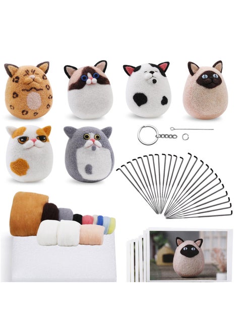 Needle Felting Starter Kit, Wool Roving Set and Needle Felting Tool, Wool Felting Doll Making Needle Felting Kit, Needle Felting Supplies for Beginners DIY Felting Craft Project