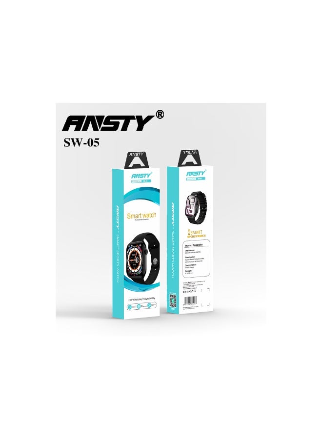 SW-05 Smart Watch - AMOLED Display, Wireless Charging, High-Fidelity Bluetooth Calling, and Advanced Health & Sport Tracking