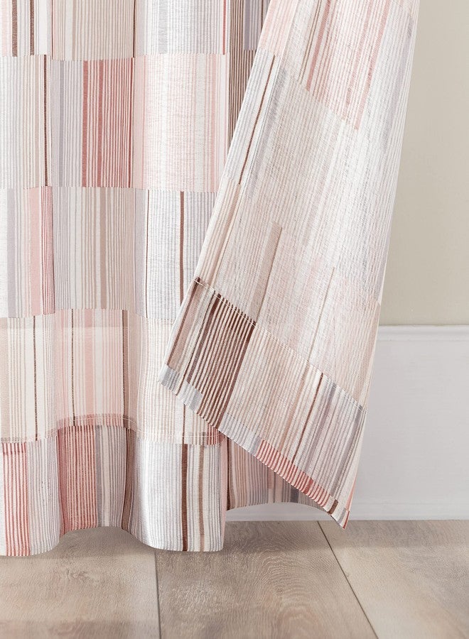 No. 918 Colby Offset Stripes Sheer Rod Pocket Curtain Panel, 56" x 63", Multicolored - Image 4