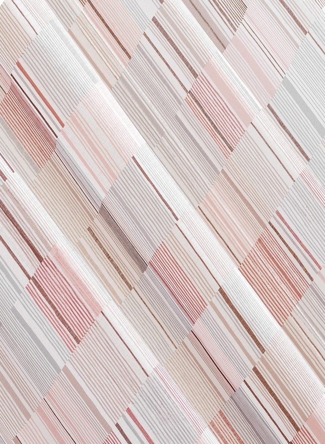 No. 918 Colby Offset Stripes Sheer Rod Pocket Curtain Panel, 56" x 63", Multicolored - Image 3