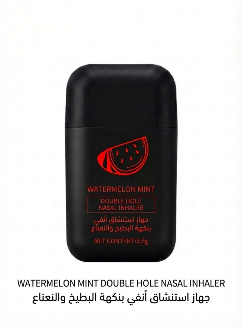 معلق أنف منعش بنكهة البطيخ والنعناع 1 قطعة – ذو فتحتين، خالٍ من الإضافات | قابل لإعادة الاستخدام ومحمول | يخفف احتقان الأنف وينشط الجسم | مناسب للاستخدام اليومي، القيادة والدراسة – معتمد في المملكة العربية السعودية - Image 1
