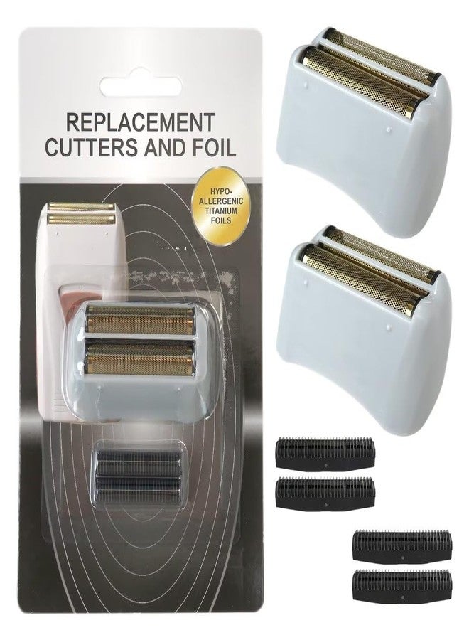 Vicue 2x Golden Pro Shaver Replacement Foil and Cutters Compatible with Andis 17150(TS-1)/17155/17200 Shaver ProFoil - Image 1