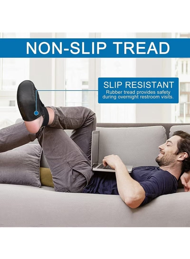 Arabest جوارب جبيرة الكعب لعلاج التهاب اللفافة الأخمصية - جبيرة مطورة لعلاج التهاب اللفافة الأخمصية للنساء والرجال مع دعم القوس لعلاج التهاب وتر العرقوب، سقوط القدم، وألم نتوء الكعب - أسود (صغير) - Image 4