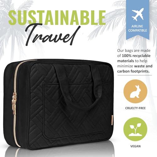 BOACAY Large Hanging Travel Toiletry Bag for Women, Makeup Bag, Bathroom & Shower Organizer Kit for Accessories, Cosmetics, Essentials - Image 4