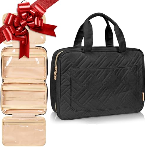 BOACAY Large Hanging Travel Toiletry Bag for Women, Makeup Bag, Bathroom & Shower Organizer Kit for Accessories, Cosmetics, Essentials - Image 1