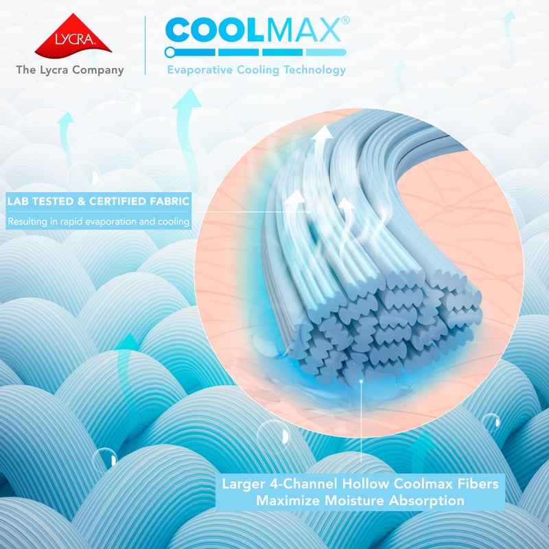 Comfort Spaces شريحة ملاءة مريحة من سبايس Coolmax مقاومة للرطوبة فقط ناعمة للغاية، مقاومة للتلاشي، جيب عميق مرن بالكامل يناسب حتى مرتبة بسمك 16 بوصة - ملاءات تبريد لطقس دافئ لليالي العرق، كينغ، رمادي - Image 3