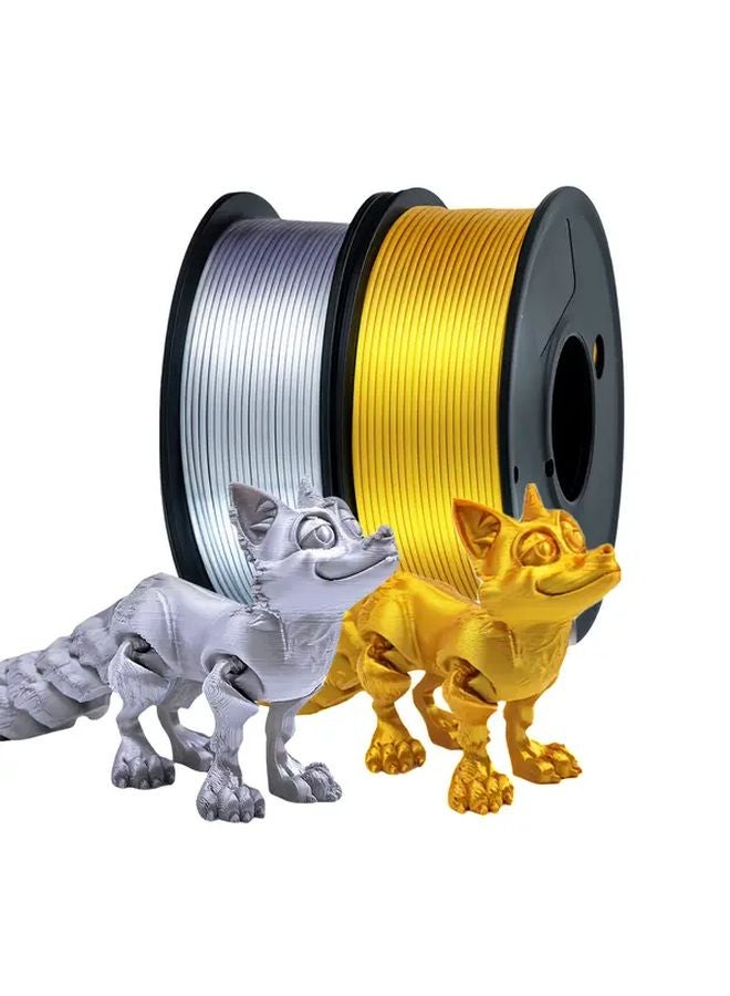 BEHANT 1 75mm Silk PLA Filament Glossy Golden Silver 0 5kg High Quality 3D Printing Material - Image 1