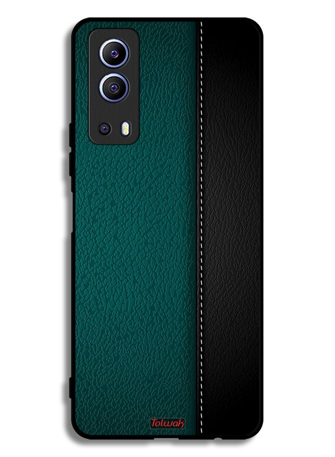 Tolwak Vivo Y72 5G Protective Case Cover Leather Pattern - Image 2