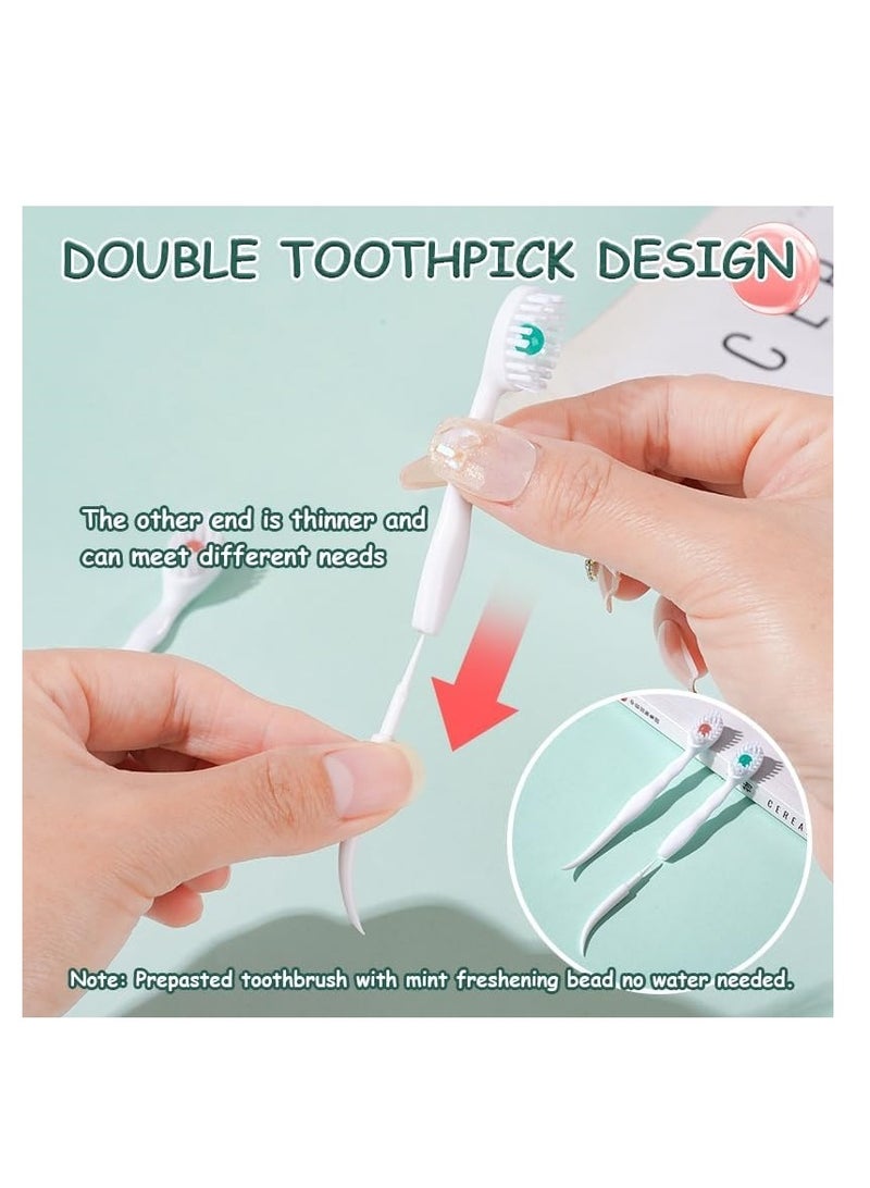 جوي وورلد فراشي أسنان صغيرة يمكن التخلص منها للاستخدام أثناء التنقل,فراشي أسنان صغيرة محمولة للسفر، منتجات محمولة للعناية بالفم للسفر والعمل (نكهات متنوعة، عبوة 20 قطعة) - Image 3