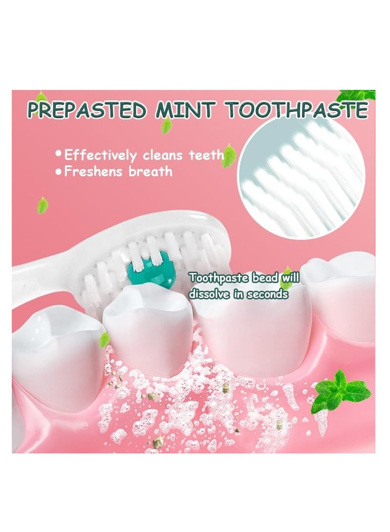 جوي وورلد فراشي أسنان صغيرة يمكن التخلص منها للاستخدام أثناء التنقل,فراشي أسنان صغيرة محمولة للسفر، منتجات محمولة للعناية بالفم للسفر والعمل (نكهات متنوعة، عبوة 20 قطعة) - Image 2