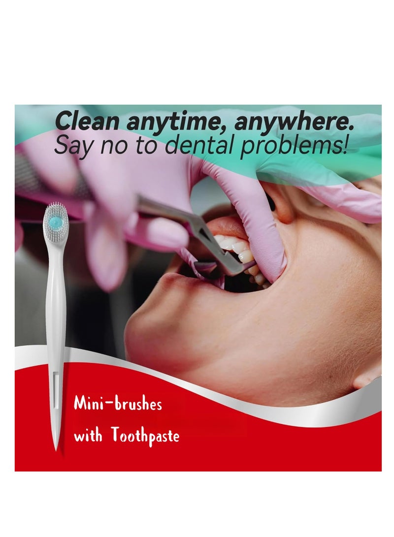 جوي وورلد فراشي أسنان صغيرة يمكن التخلص منها للاستخدام أثناء التنقل,فراشي أسنان صغيرة محمولة للسفر، منتجات محمولة للعناية بالفم للسفر والعمل (نكهات متنوعة، عبوة 20 قطعة) - Image 5