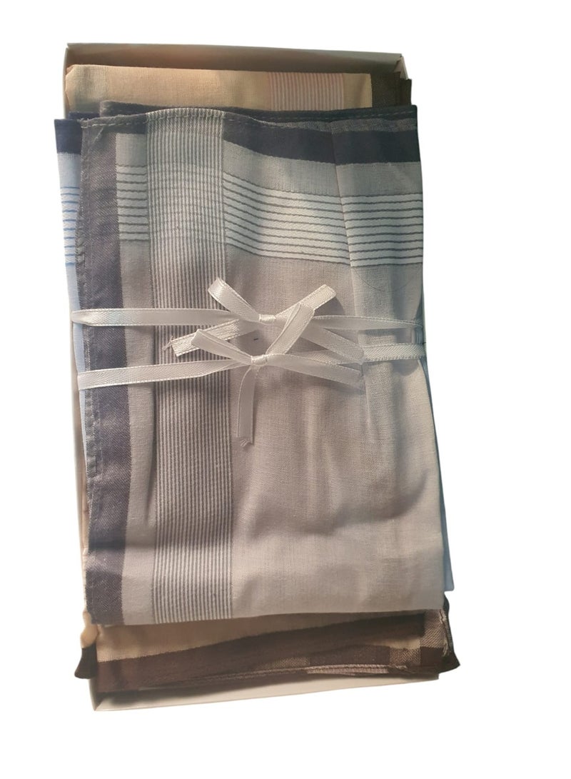 Set of 12 PC Light Colours Handkerchiefs 100% Cotton Premium Collection Handkerchiefs Hanky for Men,  - Image 2