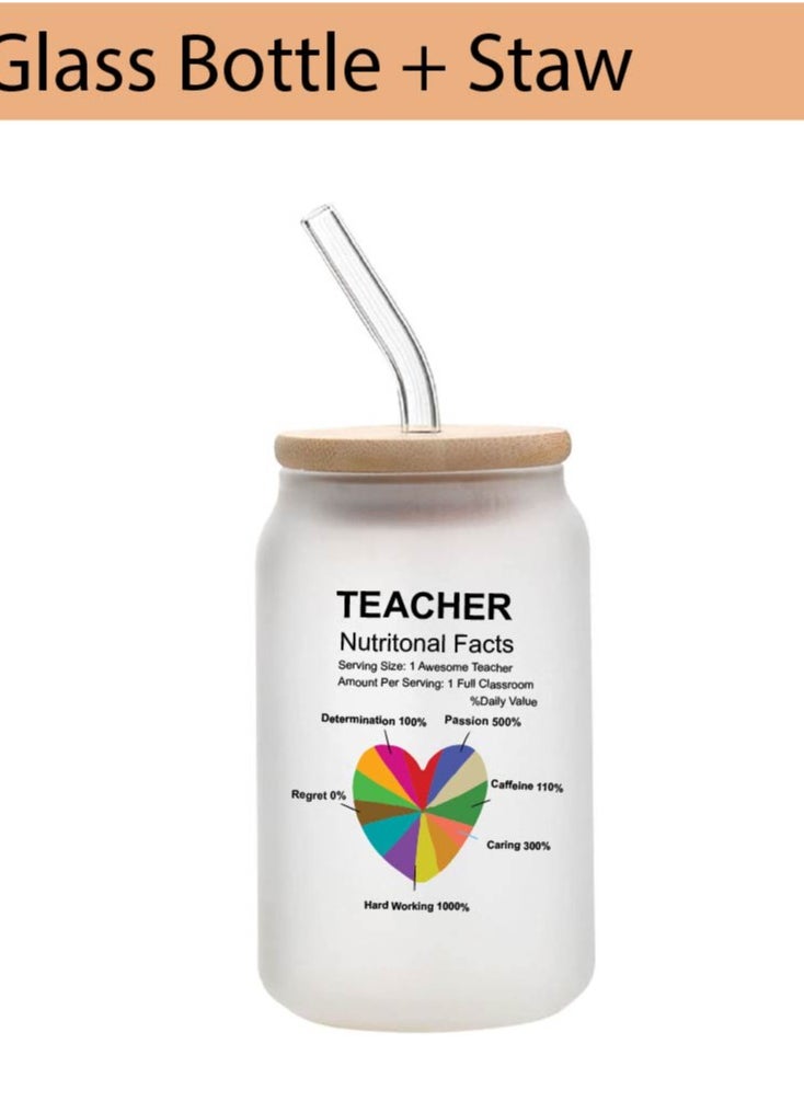 PRINTSHOP4ME - Teacher's Day Pack of 3 Combo Pack - Glass Bottle, Teddy Bear and Greeting Card - Reusable Bottle - Teacher's Day Gift Set - Gift for World Teachers Day - Image 1