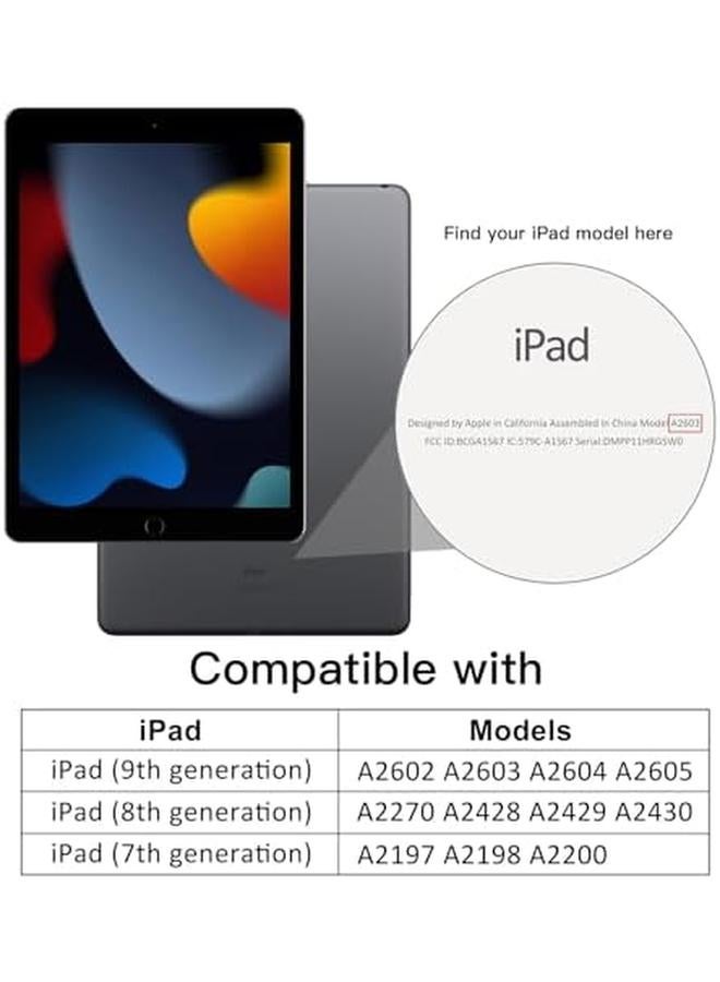 جي تيك حافظة لجهاز ايباد 10.2 انش الجيل التاسع والثامن والسابع 2021 2020 2019 مع حامل قلم شفاف خلفي شفاف مع حامل رفيع وغطاء لوحي مقاوم للصدمات مع خاصية الاستيقاظ التلقائي باللون الأسود - Image 2